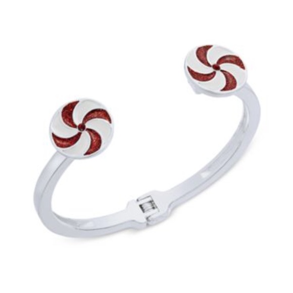 NWT🏷 Celebrate Shop Peppermint Bangle Bracelet Silver tone - Picture 4 of 4